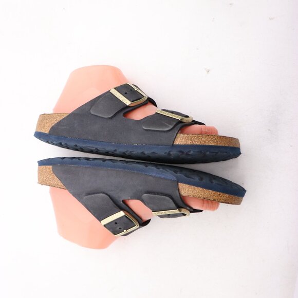 Birkenstock Arizona Navy Leather Women's EU 39 US 8 Soft Footbed Comfort Sandals - Picture 7 of 9